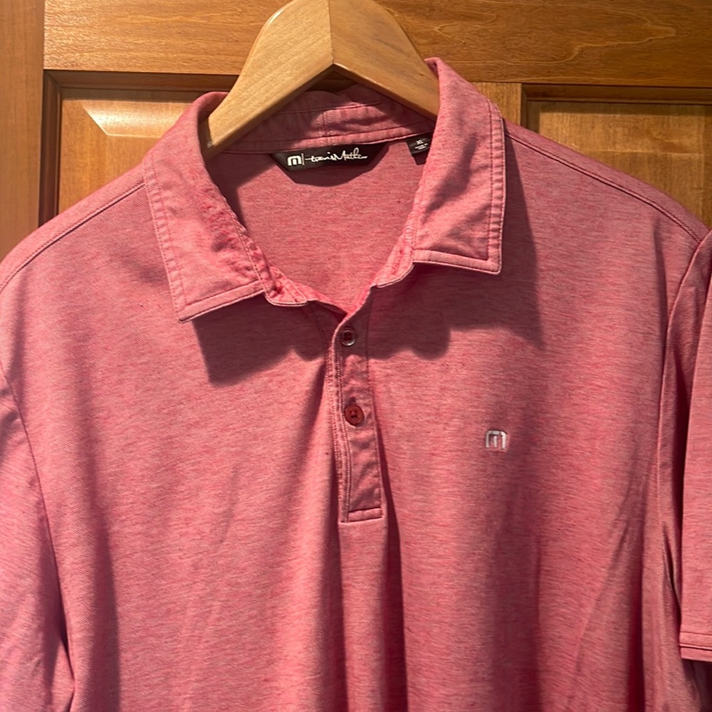 Travis Mathew, red XL golf shirt.